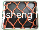 Orange PES Yarn HDPE Fishing Nets 100mm to 700mm For Fish Pond / Drag Net